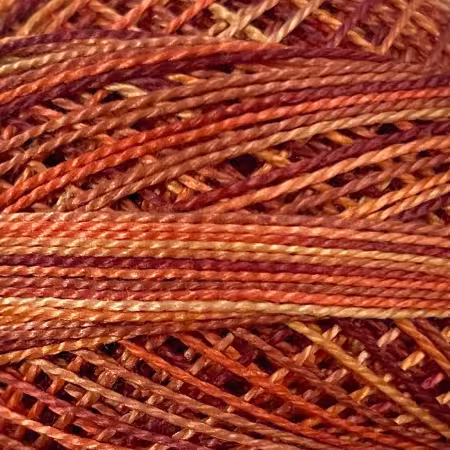 Valdani Variegated Pearl Cotton Ball Sz5 46yd Vintage Flame