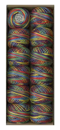 Valdani Variegated Pearl Cotton Ball Sz8 73yd Brights