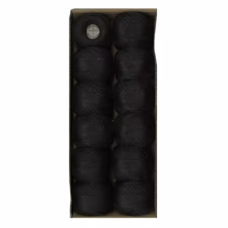 Valdani Solid Pearl Cotton Ball SZ12 109yd Black