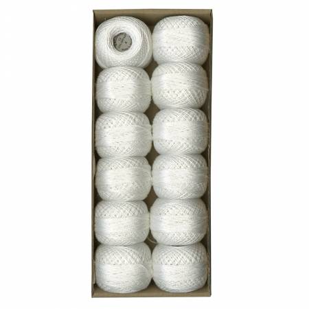Valdani Solid Pearl Cotton Ball SZ12 109yd Ivory