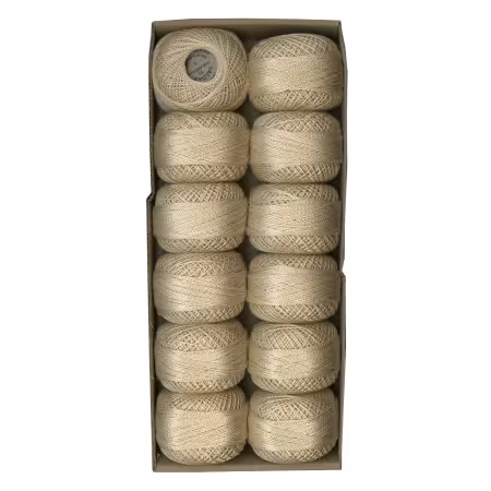 Valdani Solid Pearl Cotton Ball SZ12 109yd Natural
