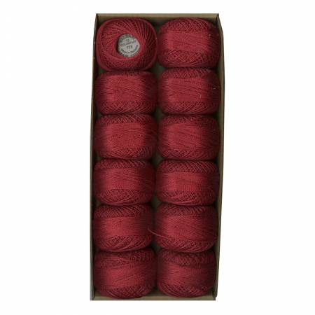 Valdani Solid Pearl Cotton Ball SZ12 109yd Turkey Red