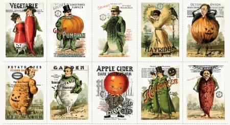 Pumpkin Patch 24 x 43 Digitally Printed Seedy Characters Patch Panel Harvest