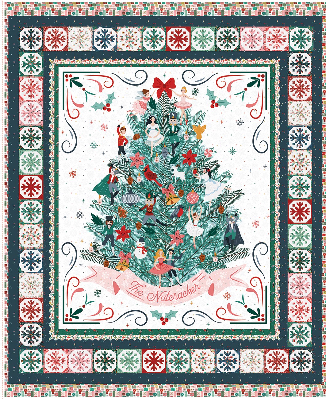 Nutcracker Tradition Digitally-Printed 35 1/2in x 43 1/2in Decorate Tree Panel