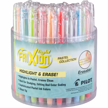 Frixion Light Pastel Assorted Colors 48pc Tub Display