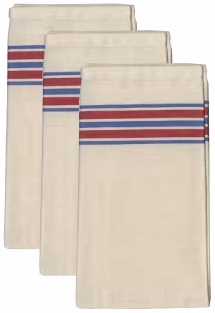 Aunt Martha's Americana Stripe Herringbone Towels Pkg of 3