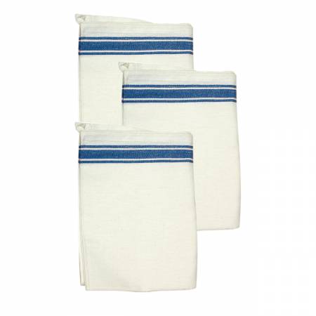 Aunt Martha's Vintage 1930 Striped Towels 18in x 28in Blue