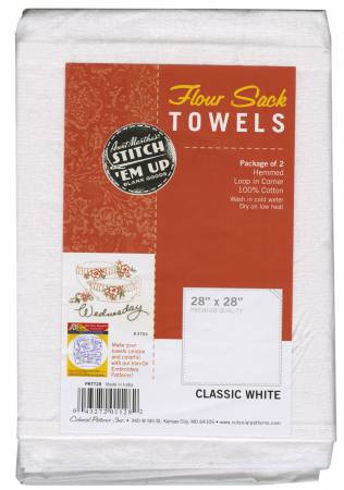 Aunt Martha's Old Fashion Flour Sack Towels 28in x 28in