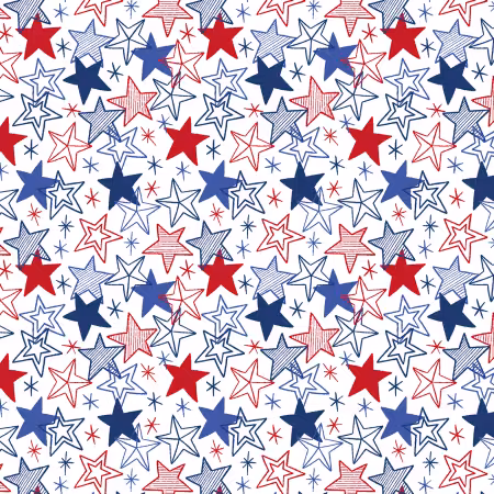 Patriotic Minis Sketchy Stars