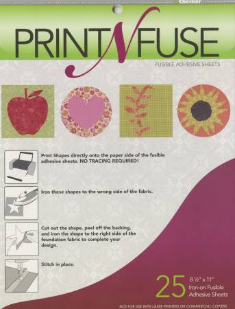 Print n' Fuse 8-1/2in x 11in Inkjet Fusible Sheets 25ct