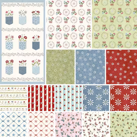 Assortment Pocketful of Posies, 16pcs x 15yds