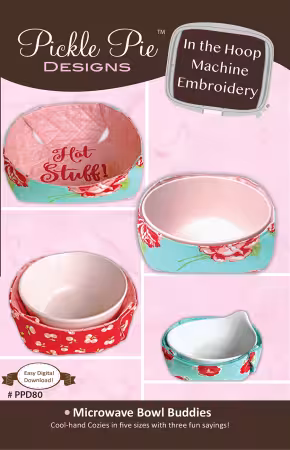 Microwave Bowl Buddies In The Hoop Machine Embroidery