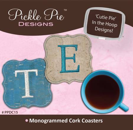 CD Monogrammed Cork Coasters