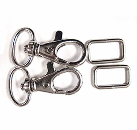 Hardware Kit 5/8 Swivel Hooks and Rings Nickel Plated