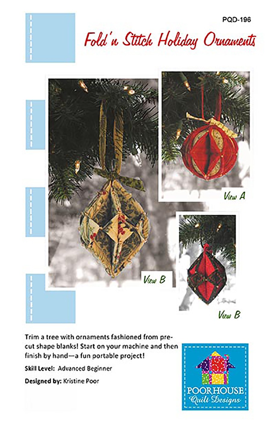 Fold N Stitch Holiday Ornaments By Poor, Kristine