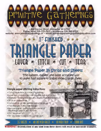 1in Triangle Paper
