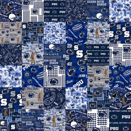 Penn State Cheater Quilt Allover Cotton 60in