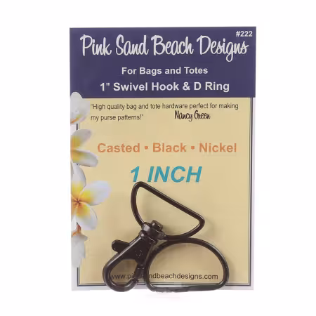 Swivel Hook and D Ring - Black Nickel 1in