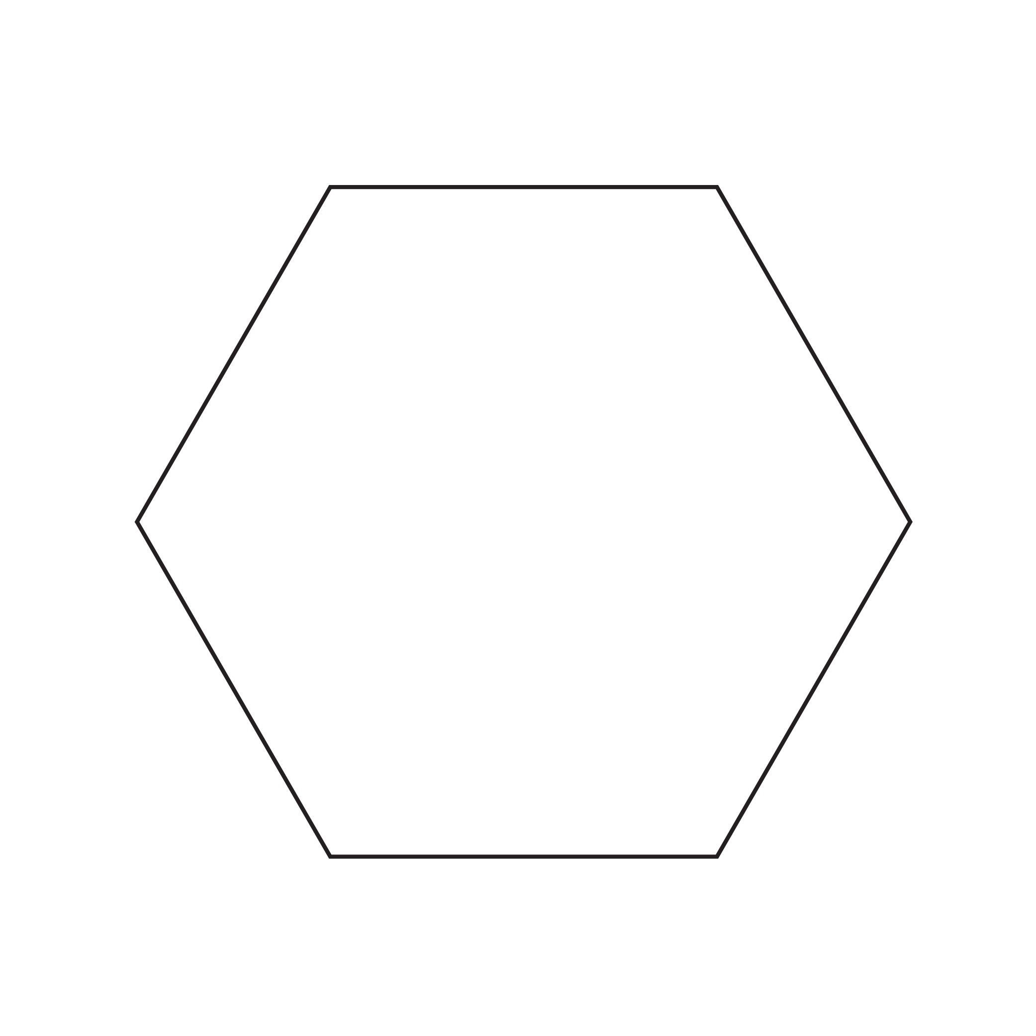 3in hexagon Template