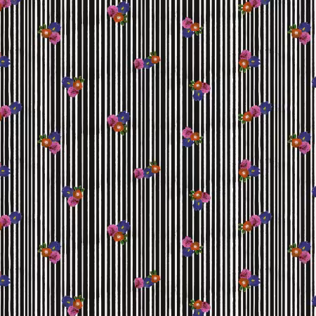Daisy Stripe - Black