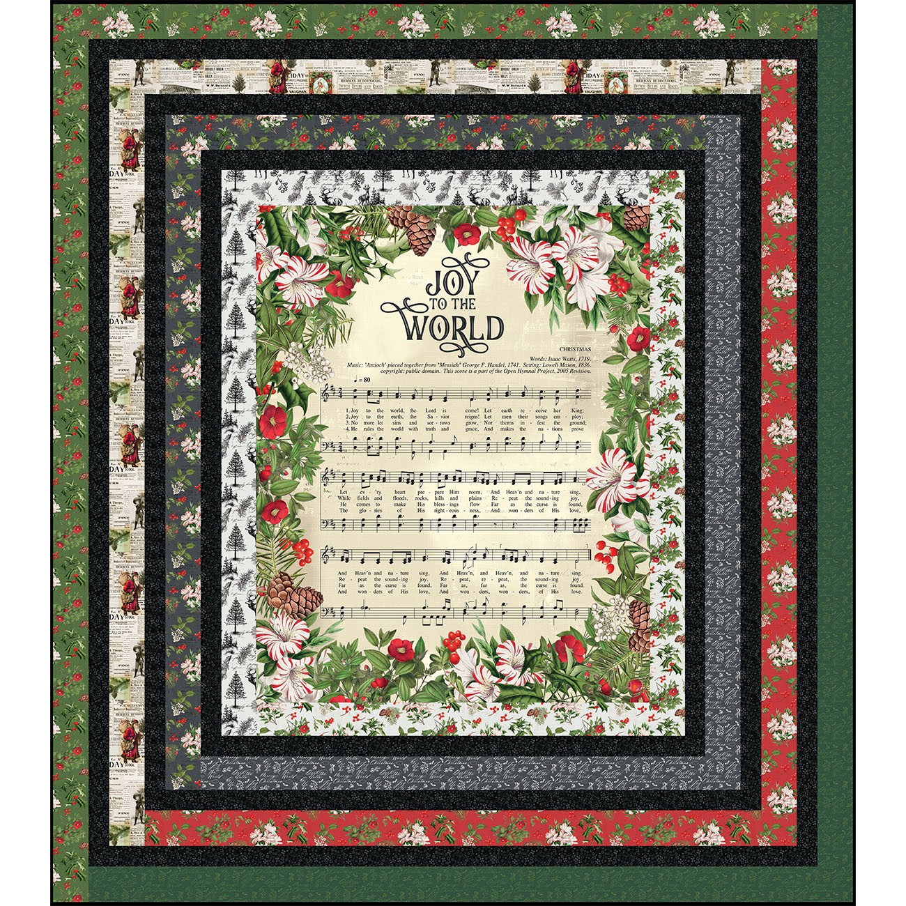 Quilt Panel Sample Joy to the World