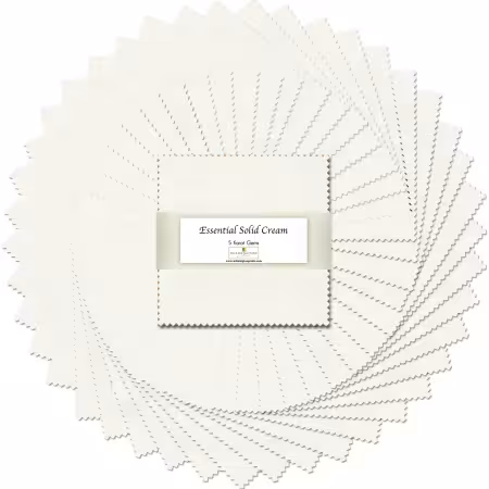 5in Squares Essential Solids Cream, 42pcs, 12 bundles/pack