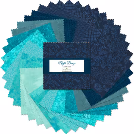5in Squares Night Breeze, 42pcs, 12 bundles/pack
