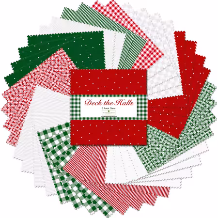5in Squares Deck The Halls, 42pcs, 12 bundles/pack