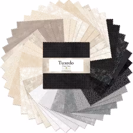 5in Squares Tuxedo, 42pcs, 12 bundles/pack