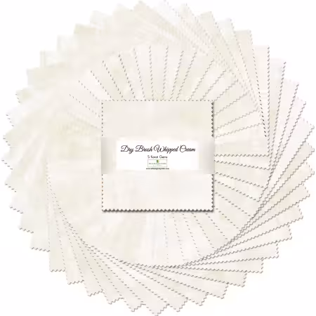 5in Squares, Dry Brush Whipped Cream, 42pcs, 12 bundles/pack