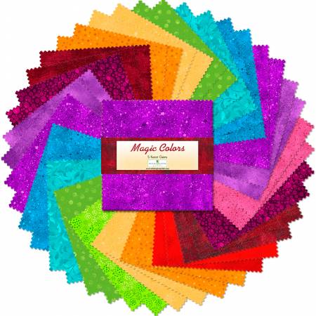 5in Squares Magic Colors 42pcs/bundle, 12 bundles per pack