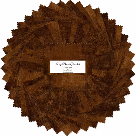 5in Squares, Dry Brush Chocolate, 42pcs, 12 bundles/pack