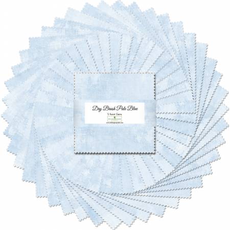 5in Squares, Dry Brush Pale Blue, 42pcs, 12 bundles/pack