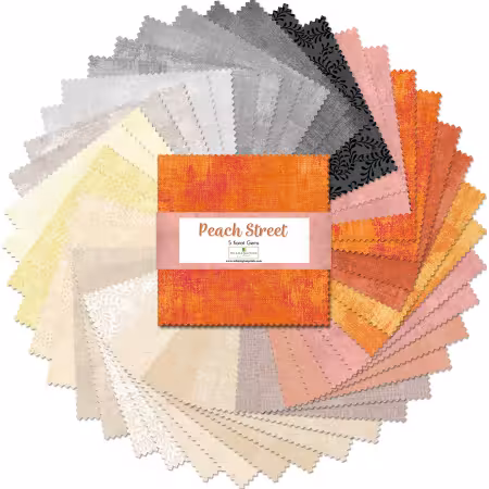 5in Squares, Peach Street, 42pcs, 12 bundles/pack