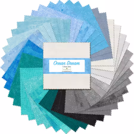 5in Squares, Ocean Dream, 42pcs, 12 bundles/pack