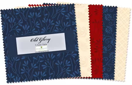 5in Squares Essential Gems Old Glory 42pcs, 12 bundle/pack