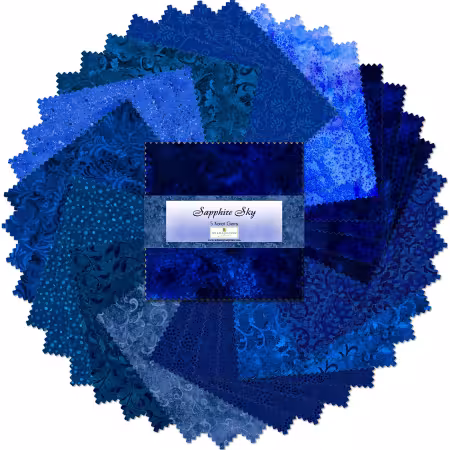 5in Squares Sapphire Sky 42pcs/bundle, 12 bundles per pack