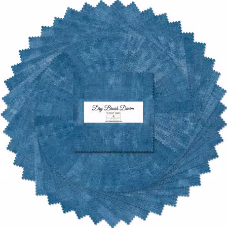 5in Squares, Dry Brush Denim, 42pcs, 12 bundles/pack