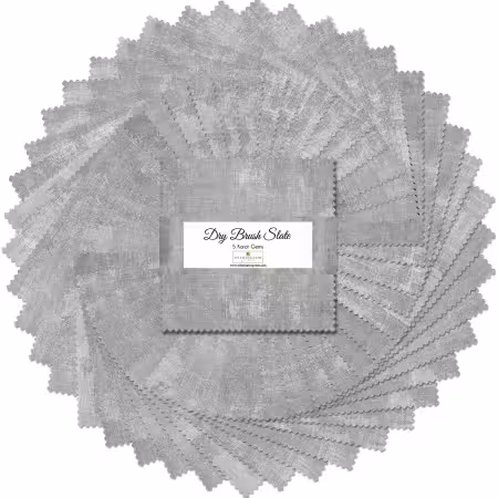 5in Squares, Dry Brush Slate, 42pcs, 12 bundles/pack