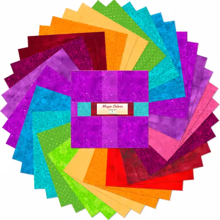 10in Squares Magic Colors 42pcs/bundle, 4 bundles per pack
