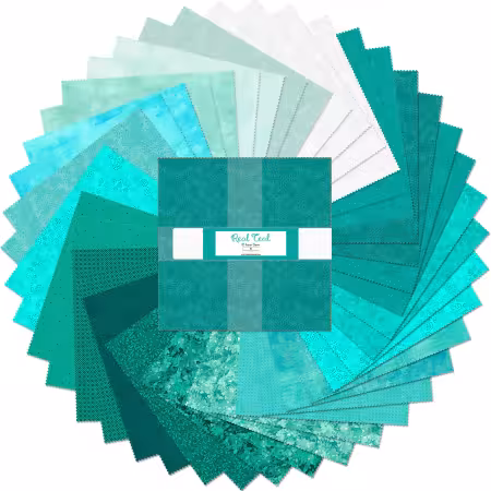 10in Squares, Real Teal, 42pcs, 4 bundles/pack