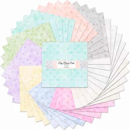 10in Squares, Dry Brush Dots, 42pcs, 4 bundles/pack