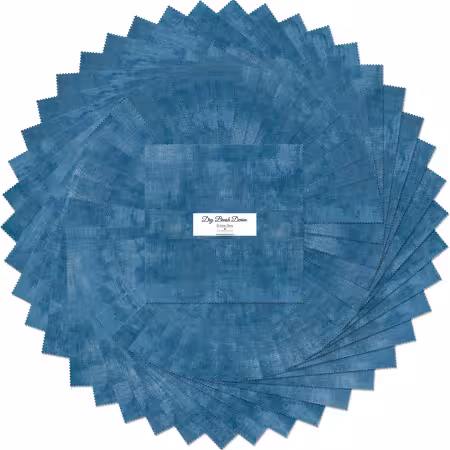 10in Squares, Dry Brush Denim, 42pcs, 4 bundles/pack