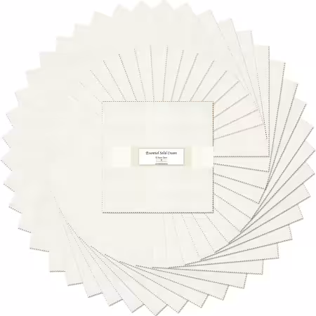 10in Squares Essential Solids Cream, 42pcs, 4 bundles/pack