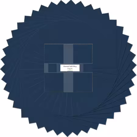 10in Squares Essential Solids Navy, 42pcs, 4 bundles/pack