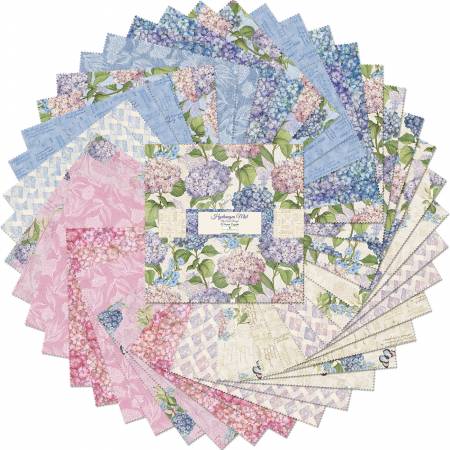 10in Squares Hydrangea Mist, 42pcs, 4 bundles/pack
