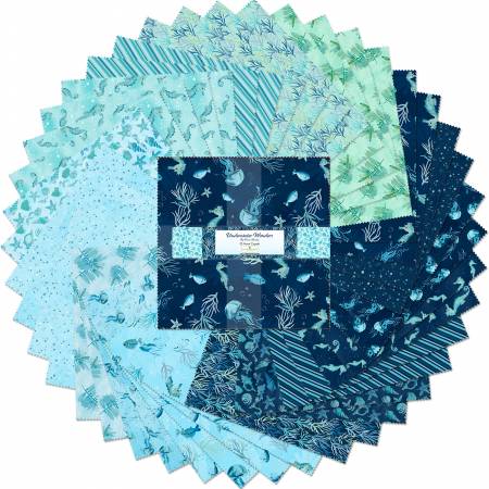 10in Squares, Underwater Wonders, 42pcs, 4 bundles/pack