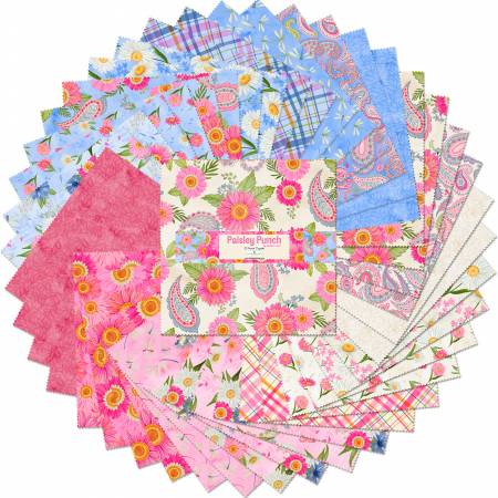 10in Squares, Paisley Punch, 42pcs, 4 bundles/pack