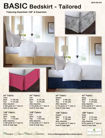 Basic Bed Skirt Tailored, Free Download below, will NOT SHIP.