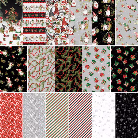 Assortment Merry Gnome-ments, 17pcs x 15yds